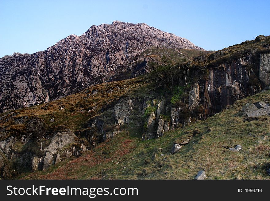 Mountain in Snowdonia, north Wales. Mountain in Snowdonia, north Wales