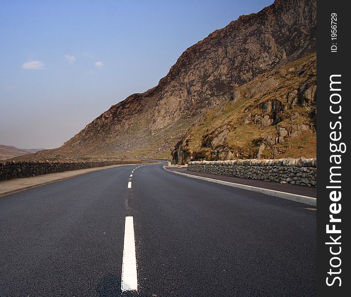 Empty Road In Snowdonia