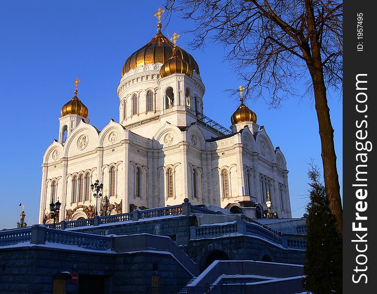 Church on a background of the sky. Church on a background of the sky