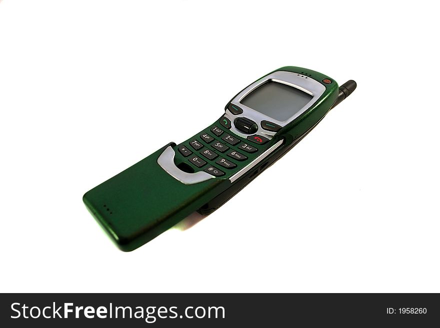 Cell phone isolated on white