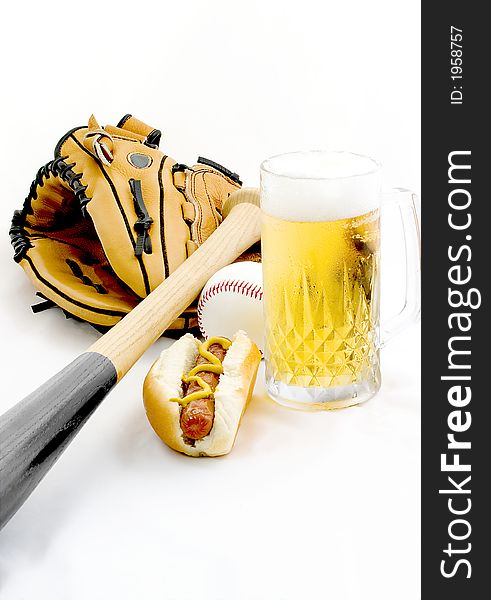 A Hot Dog And Beer