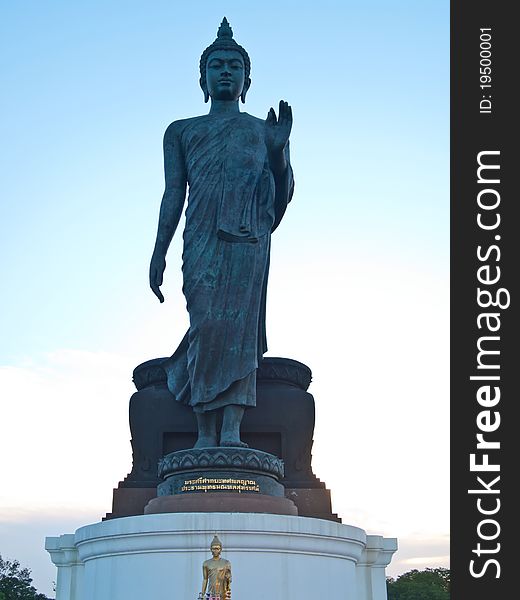 The High Buddha statue, which is considered to be the highest free-standing Buddha statue of the world , in the Phutthamonthon district, Nakhon Pathom , Thailand. The High Buddha statue, which is considered to be the highest free-standing Buddha statue of the world , in the Phutthamonthon district, Nakhon Pathom , Thailand