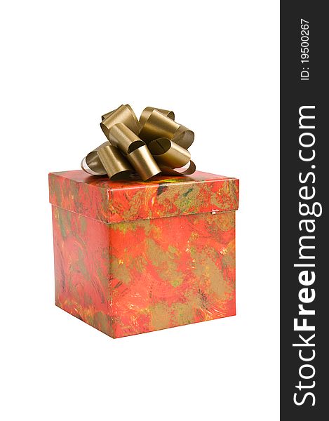 Gift box on white background