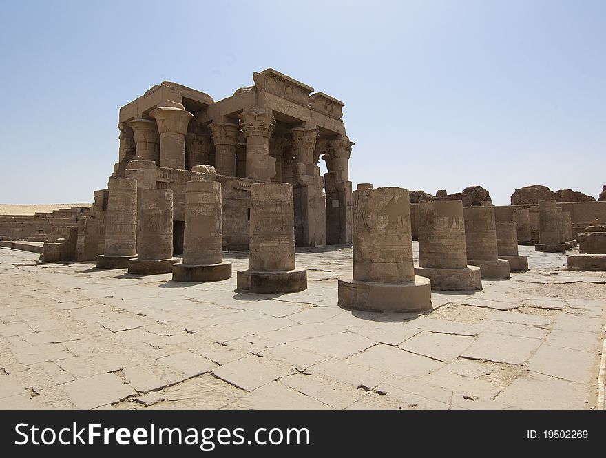 Main entrance to the Temple of Kom Ombo in Egypt. Main entrance to the Temple of Kom Ombo in Egypt