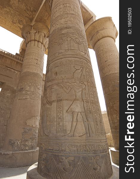 Columns In The Temple Of Kom Ombo