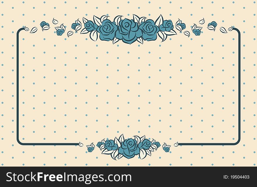 Background with beautiful roses.illustration for a design