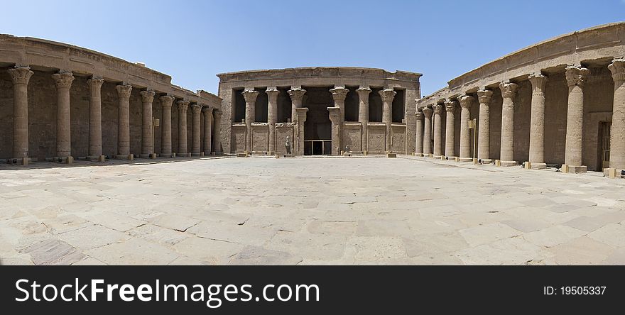 Main entrance to the Temple of Edfu in Egypt. Main entrance to the Temple of Edfu in Egypt