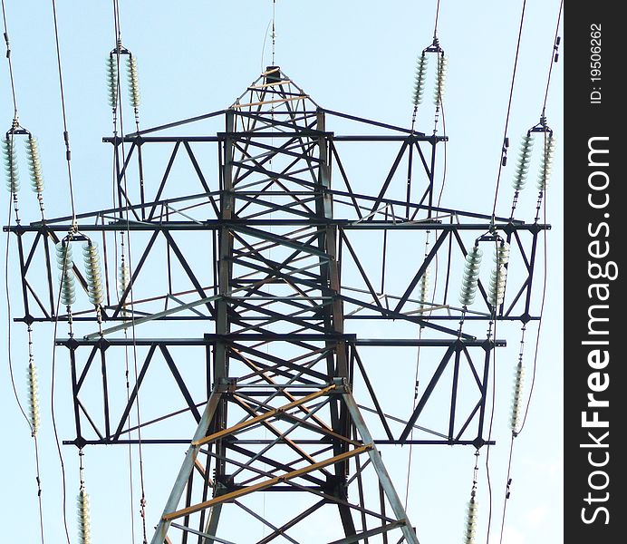 Reliance power lines against the sky