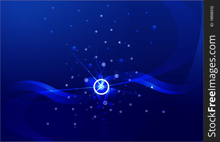 Abstract blue vector background with light effect. Abstract blue vector background with light effect