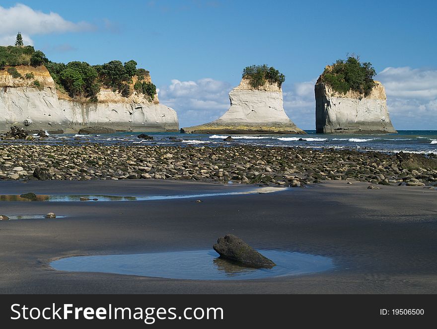 Rocks in Onaero bay, New Zealand. Rocks in Onaero bay, New Zealand