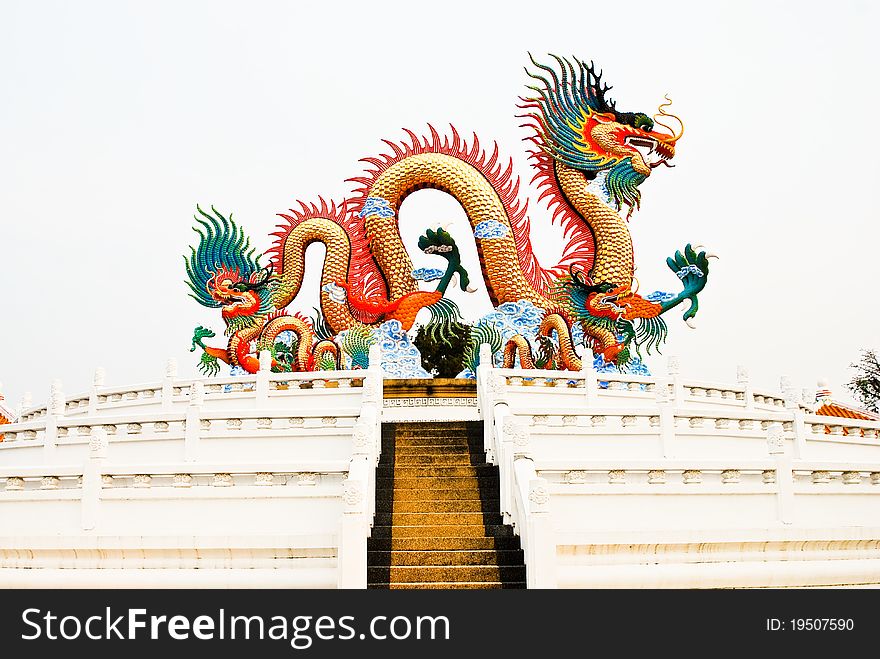 The big chinese dragon in China town