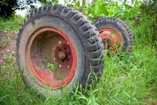 Old Used Car Tires Royalty Free Stock Photography Old Used Car Tires Royalty Free Stock Photography