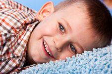 Cute Boy Resting On A Pillow Royalty Free Stock Images Cute Boy Resting On A Pillow Royalty Free Stock Images