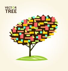 Abstract Colorful Tree Geometrical Stock Images