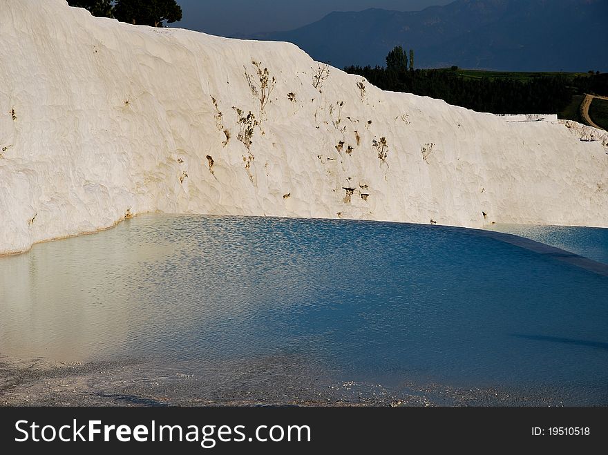 The pools of Pamukkale in Turkey. The pools of Pamukkale in Turkey