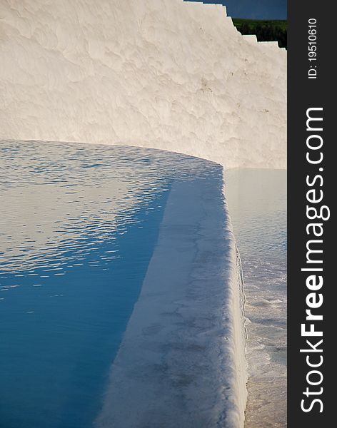 The pools of Pamukkale in Turkey. The pools of Pamukkale in Turkey