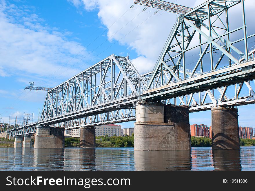 The Railway Bridge Across  The River Yenisei