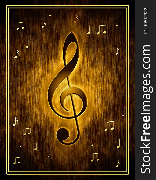 Background of musical symbols