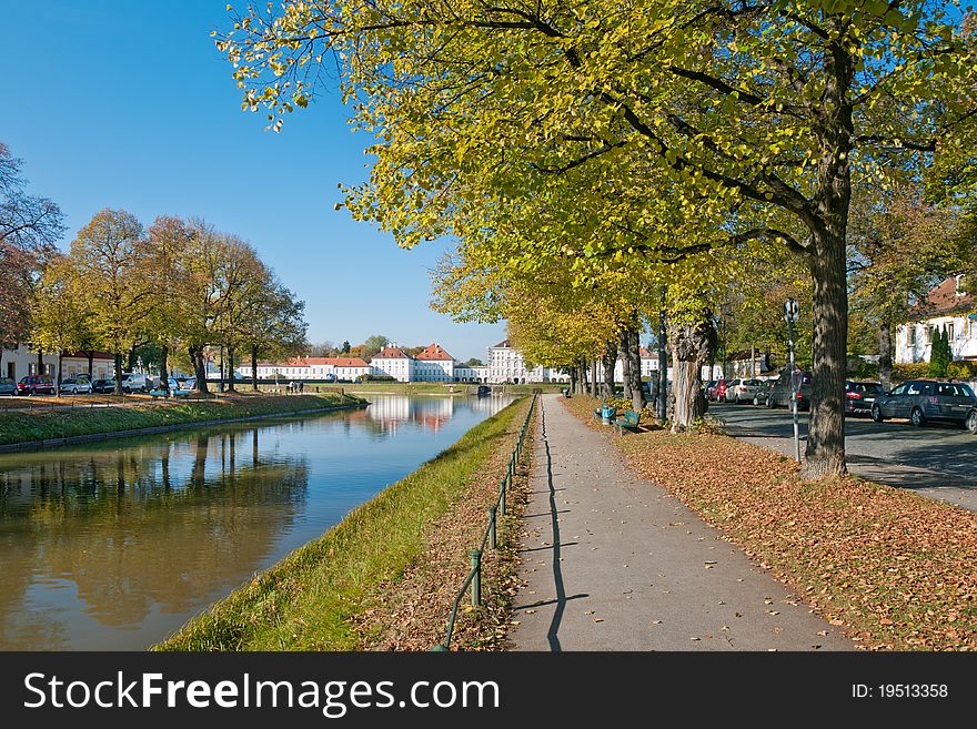 Walk in the famous Nymphenburg park in Munich. Walk in the famous Nymphenburg park in Munich