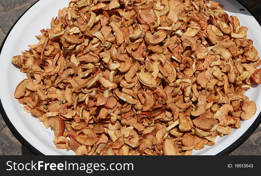 A view of dried apple. It's popular in Anatolia.