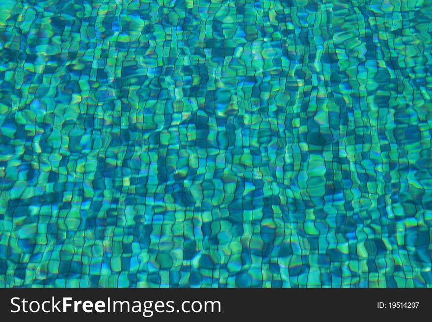 Water in the pool for swimming. Water in the pool for swimming