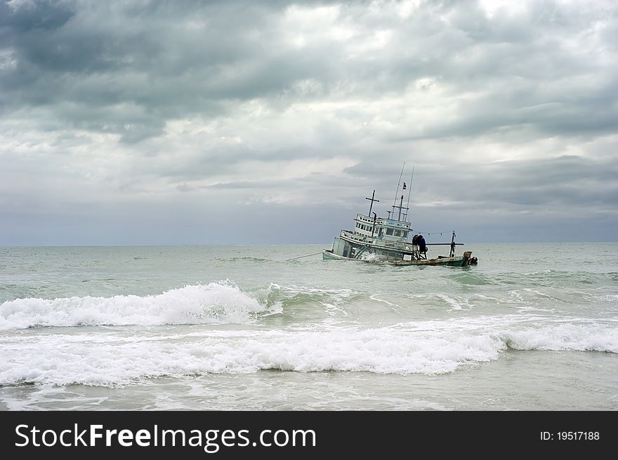 Wrecked ship