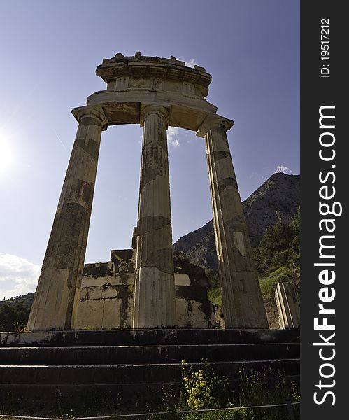 The tholos of the sanctuary of Athena Pronaia at Delphi,Greece