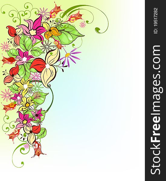 Background with summer colorfull flowers. Background with summer colorfull flowers