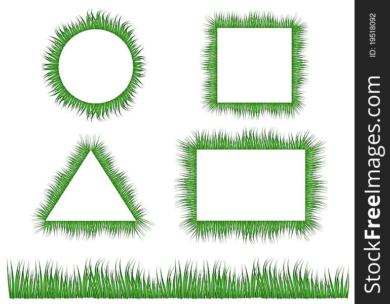 Green grass stamp ,recycle concept