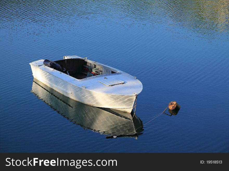 White Boat On The Lake