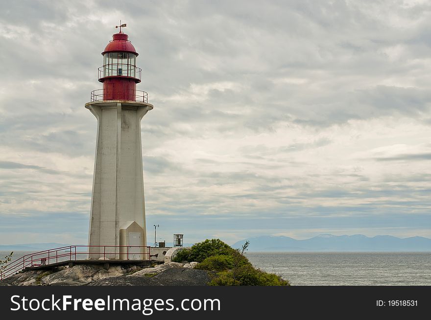 Lighthouse on a big rock