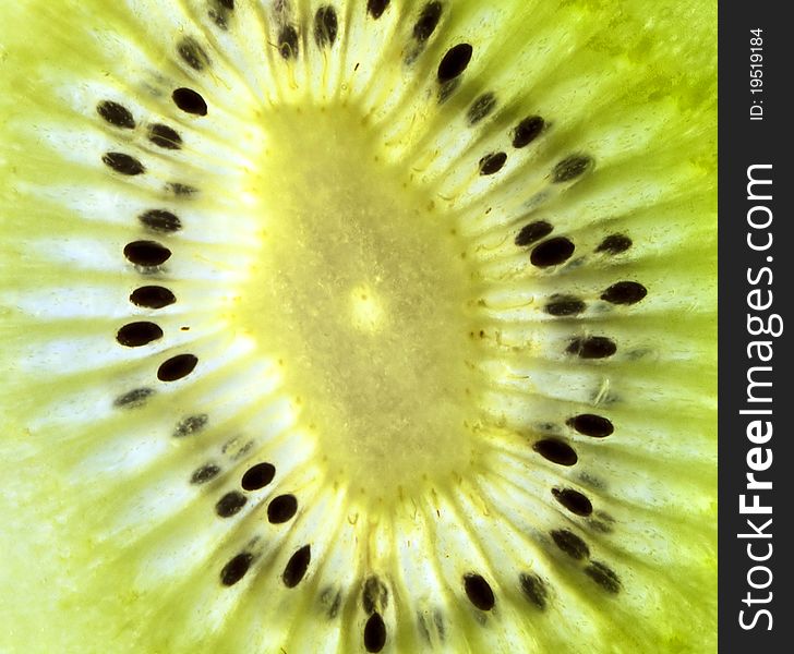 Abstract photo of a kiwi