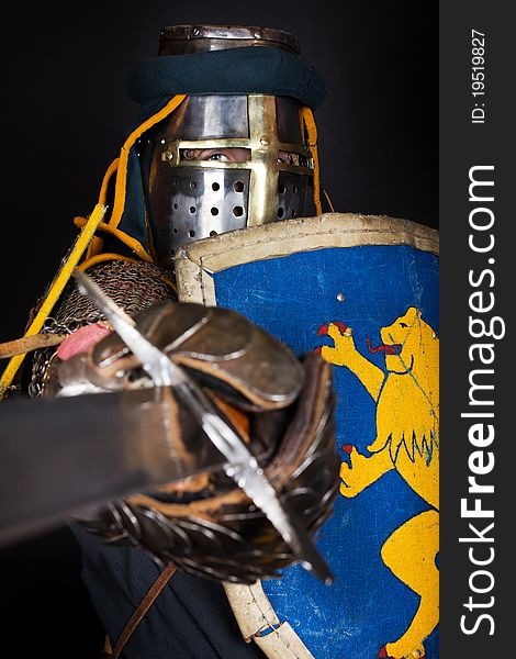 Image of knight with sword and shield. Image of knight with sword and shield