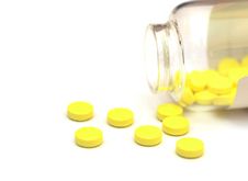 Pills In Vial Royalty Free Stock Images Pills In Vial Royalty Free Stock Images