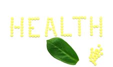 Word HEALTH Made From Yellow Medication Pills Stock Images