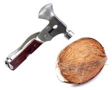 Breaking Coconut Royalty Free Stock Photo Breaking Coconut Royalty Free Stock Photo