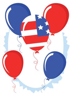 Independence Day,balloons Royalty Free Stock Photos