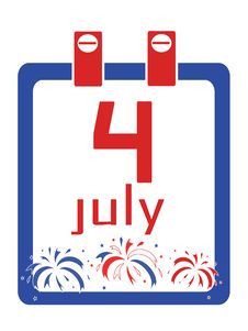 Independence Day,calendar Royalty Free Stock Image