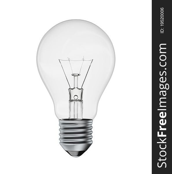 The perfect light bulb isolated on a white background