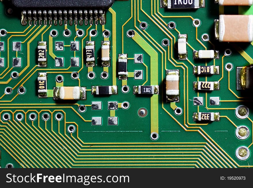 Macro image of circuit board