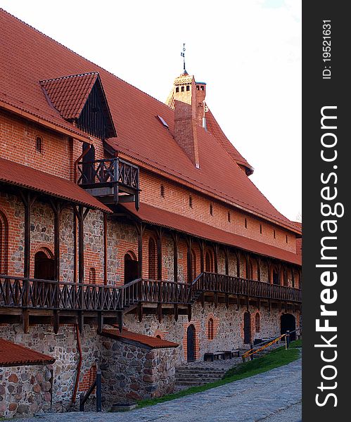 Lithuania, Trakai. Trakai Castle, inner courtyard