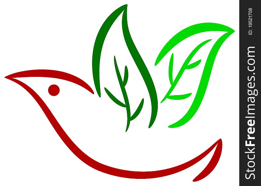 Isolated line art environmental logo design