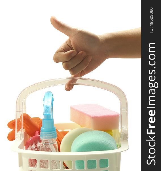 A hand hold Cleaning tools set. A hand hold Cleaning tools set