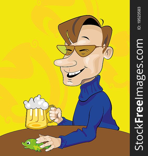 Man in the beer club