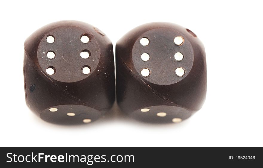 Dices isolated on white background. Dices isolated on white background