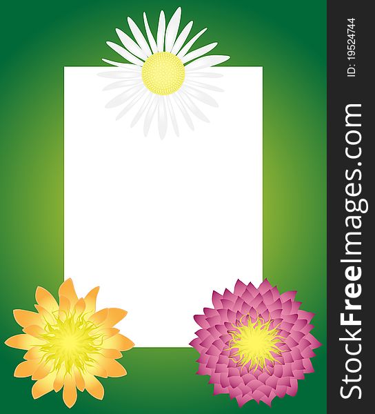 Flower frame with a place for your text, illustration. Flower frame with a place for your text, illustration