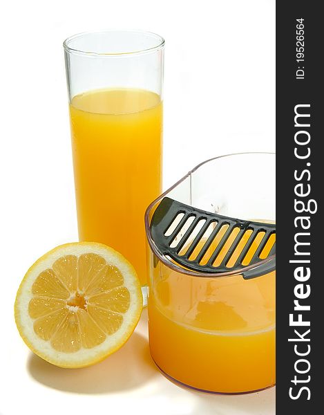 Juicer With Lemons And Oranges