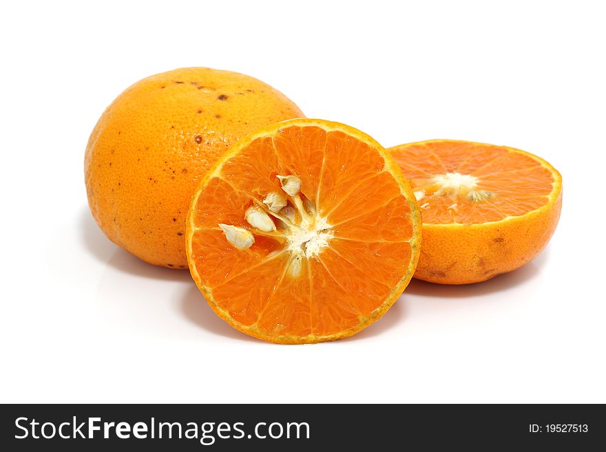 Orange isolated in white background thank for your support