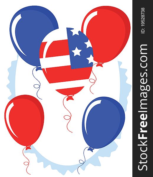 Independence day ,4 july, balloons. Independence day ,4 july, balloons