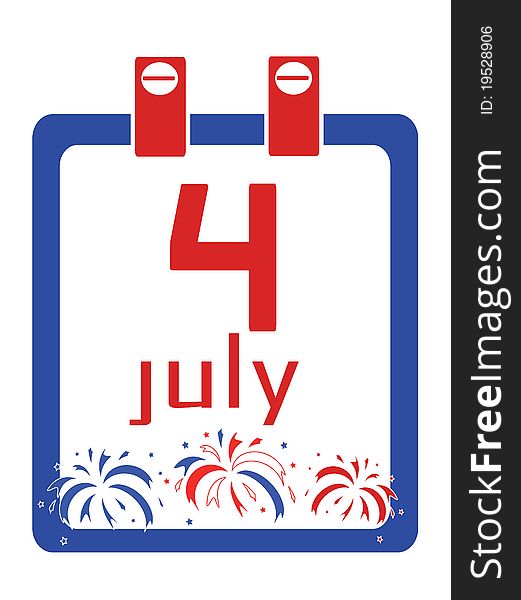 Independence day ,4july calendar icon. Independence day ,4july calendar icon.